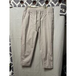 Vuori Ripstop Drawstring Pants Womans Size XS Cream Canvas